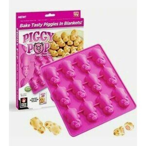 Piggy Pop Silicone Baking Pan For Pancakes Pigs In A Blanket & More